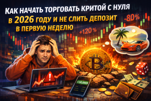 Как начать торговать криптой с нуля в 2026 году и не слить депозит в первую неделю